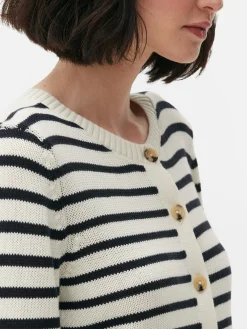 Pulls Et Gilets|Primark Gilet Court à Rayures Noir/Blanc