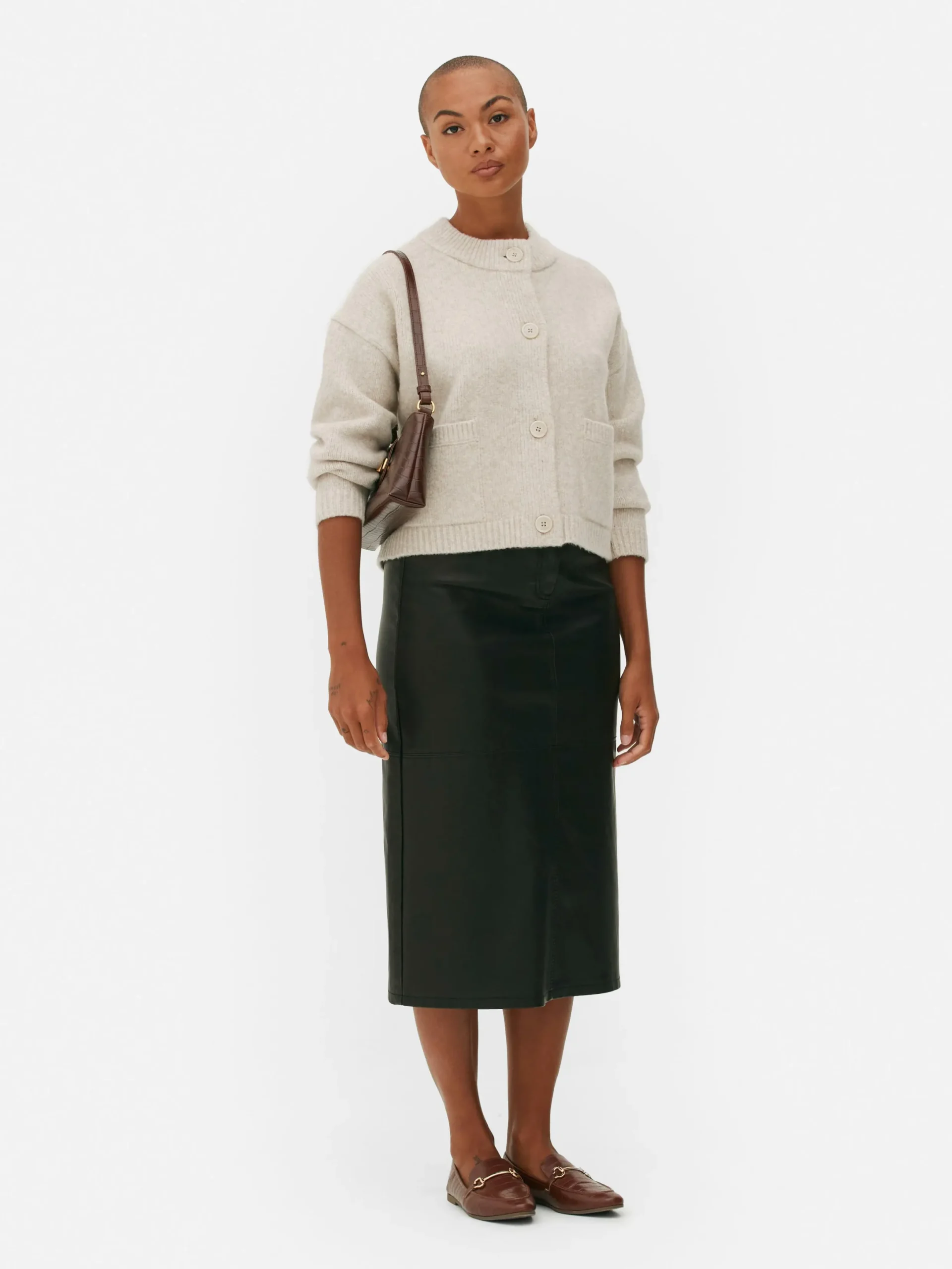 Pulls Et Gilets|Primark Gilet Décontracté Boutonné Sur Le Devant Écru