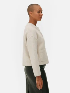 Pulls Et Gilets|Primark Gilet Décontracté Boutonné Sur Le Devant Écru