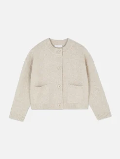 Pulls Et Gilets|Primark Gilet Décontracté Boutonné Sur Le Devant Écru