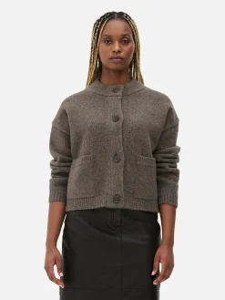 Pulls Et Gilets|Primark Gilet Décontracté Boutonné Sur Le Devant Marron