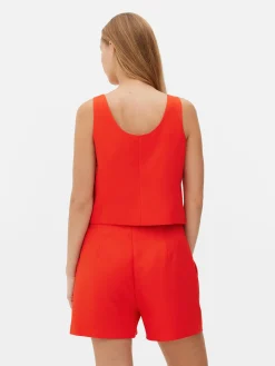 Blazers|Primark Gilet De Costume à Encolure Décolletée Rouge vif