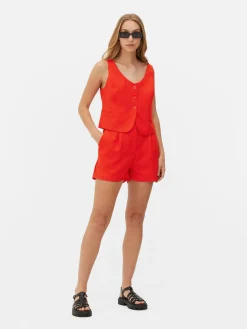 Blazers|Primark Gilet De Costume à Encolure Décolletée Rouge vif