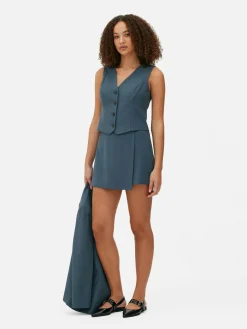 Blazers|Primark Gilet De Costume Ajusté Boutonné Bleu foncé