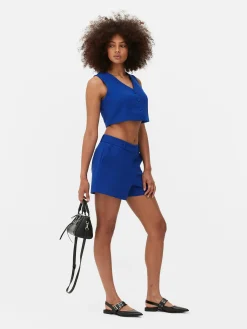 Blazers|Primark Gilet De Costume Court à Boutonnage Simple Bleu cobalt