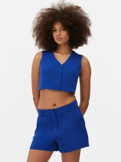 Blazers|Primark Gilet De Costume Court à Boutonnage Simple Bleu cobalt