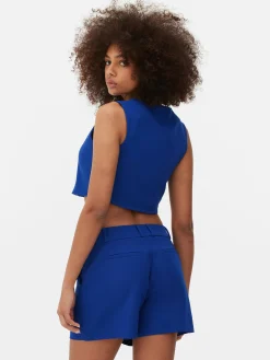 Blazers|Primark Gilet De Costume Court à Boutonnage Simple Bleu cobalt