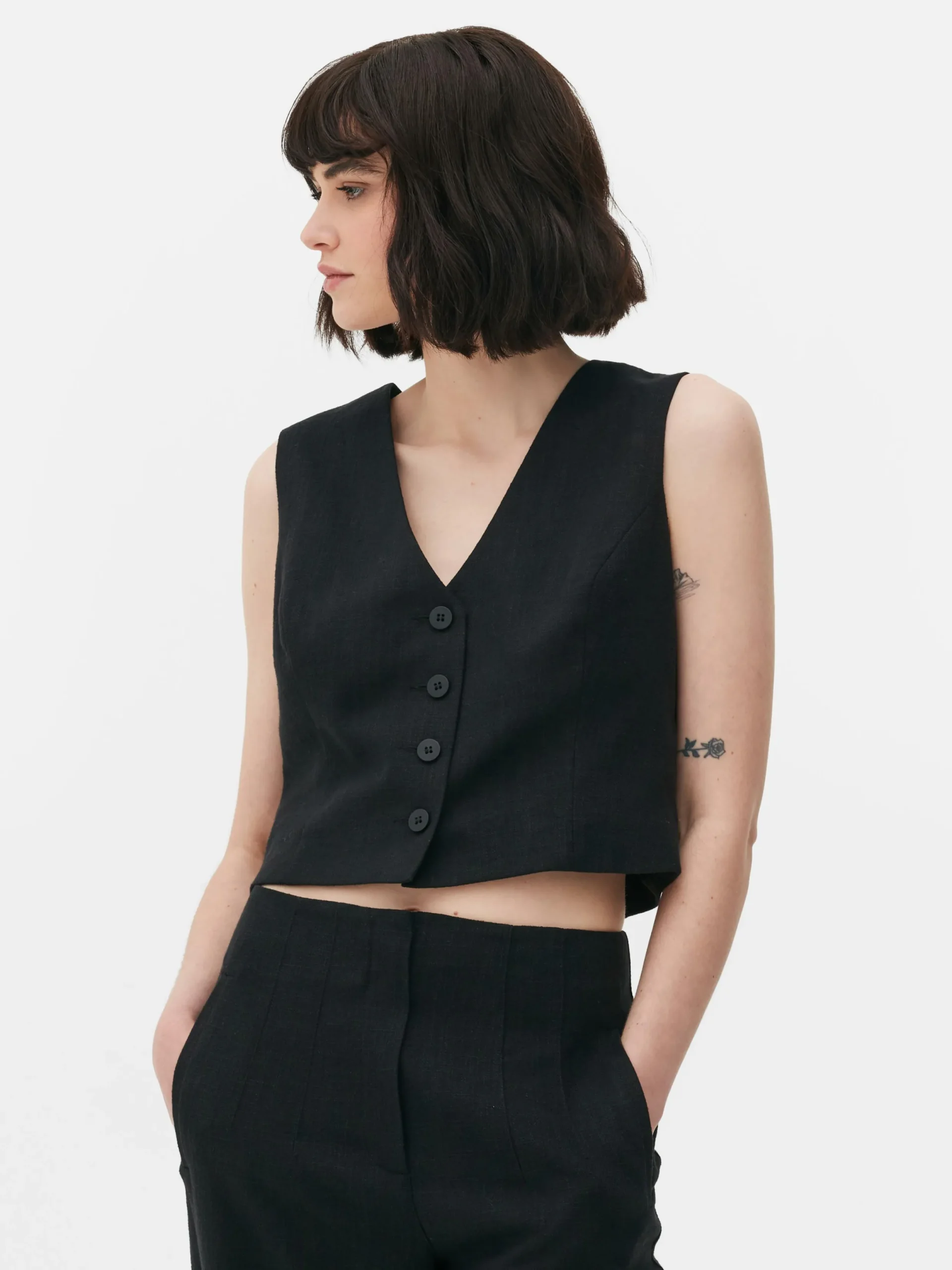 Blazers|Primark Gilet De Costume Droit à Coordonner Noir