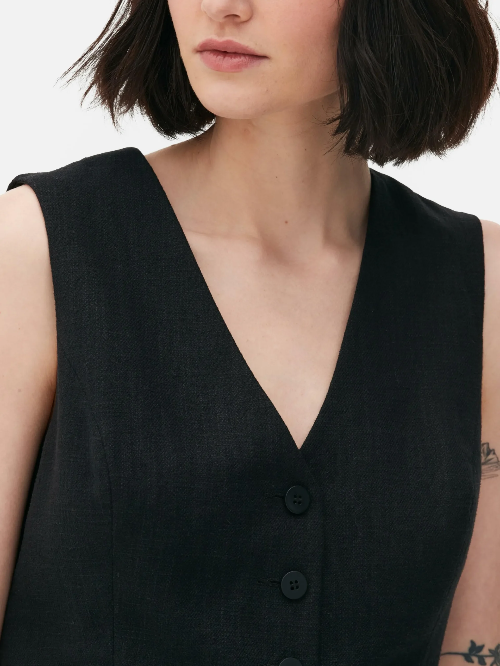 Blazers|Primark Gilet De Costume Droit à Coordonner Noir