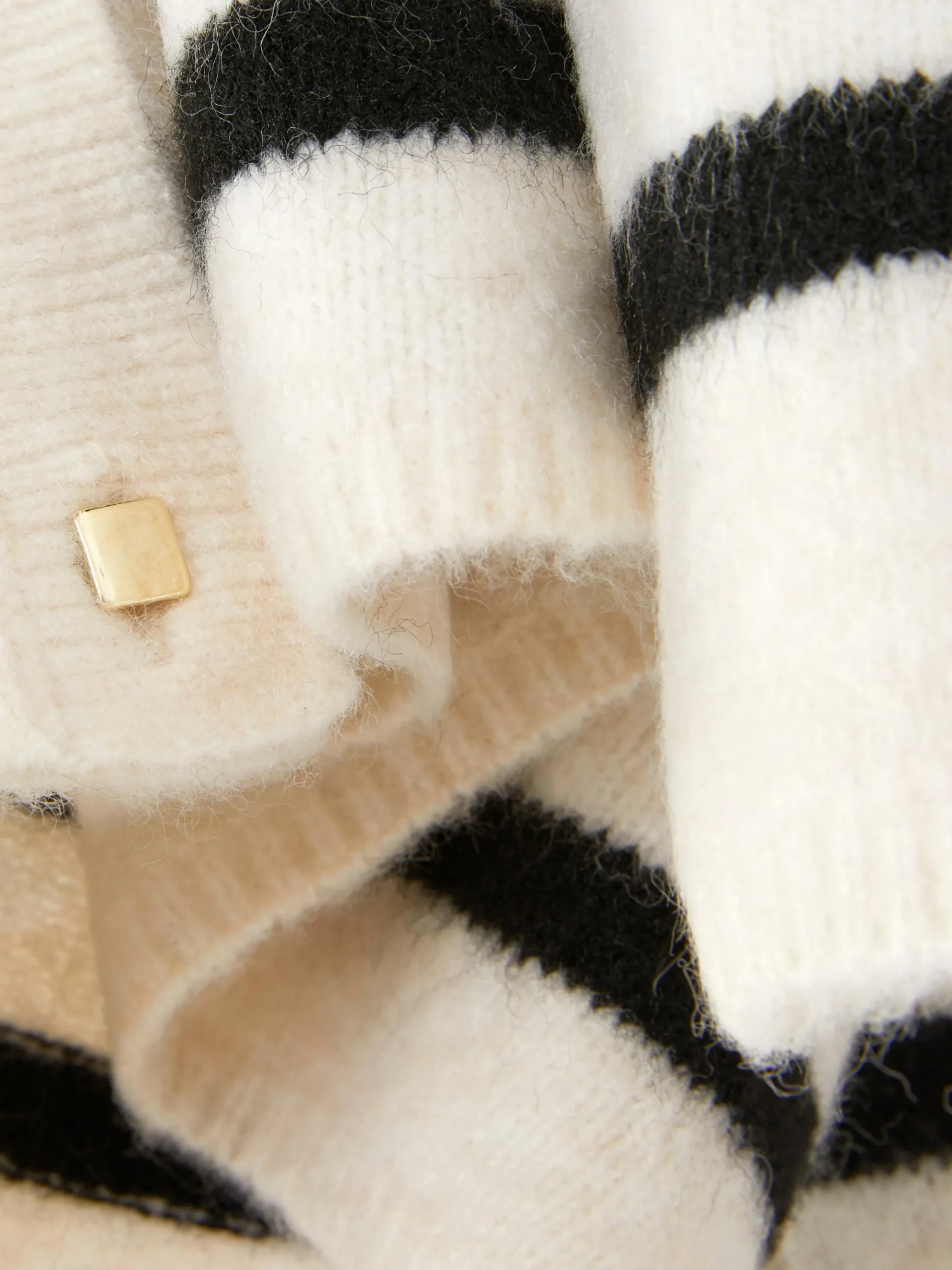 Pulls Et Gilets|Primark Gilet En Maille Boutonné Blanc/Noir