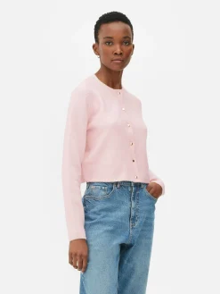 Pulls Et Gilets|Primark Gilet En Maille Boutonné Rose