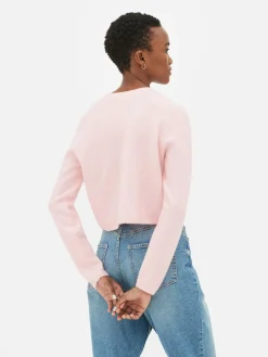 Pulls Et Gilets|Primark Gilet En Maille Boutonné Rose