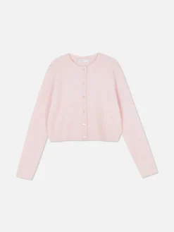 Pulls Et Gilets|Primark Gilet En Maille Boutonné Rose