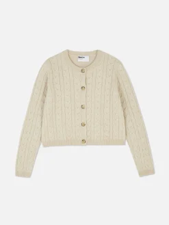 Pulls Et Gilets|Primark Gilet En Maille Torsadée Rita Ora Beige