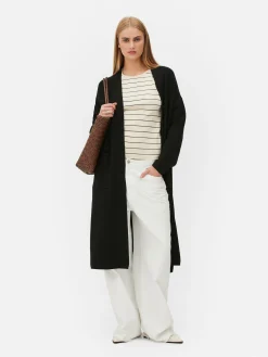 Pulls Et Gilets|Primark Gilet Long Bord à Bord Noir