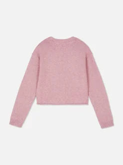 Pulls Et Gilets|Primark Gilet Tricoté à Ourlet Roulotté Rose