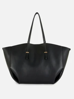 Sacs Et Porte-Monnaie|Primark Grand Fourre-tout En Simili Cuir The Edit Noir