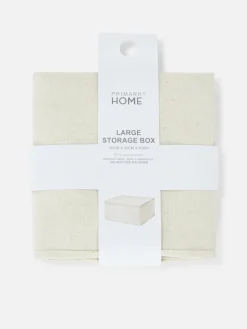 Boîtes Et Paniers|Primark Grande Boîte De Rangement En Tissu Naturel