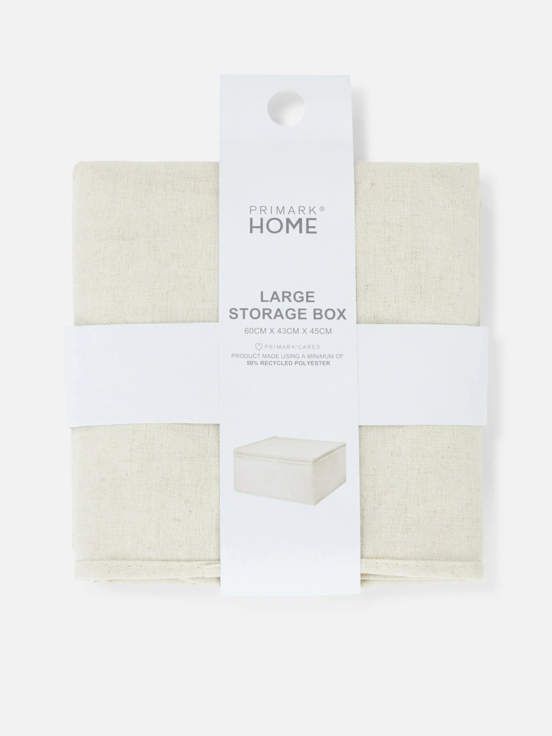 Boîtes Et Paniers|Primark Grande Boîte De Rangement En Tissu Naturel