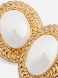 Bijoux|Primark Grands Clous D'oreilles à Fausse Perle Rita Ora Jaune