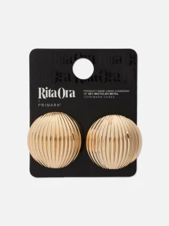 Bijoux|Primark Grands Clous D'oreilles Striés Rita Ora Jaune