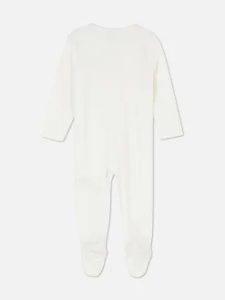 Grenouillères Et Gigoteuses|Primark Grenouillère De Nuit En Velours à Motif Moutons Ivoire