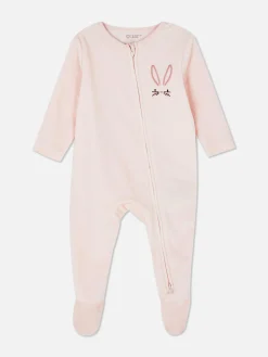 Pyjamas Et Vêtements De Nuit|Grenouillères Et Gigoteuses|Primark Grenouillère Lapin En Velours Rose clair