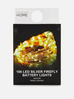 Luminaires|Primark Guirlande Lumineuse à Piles 100 LED Argent