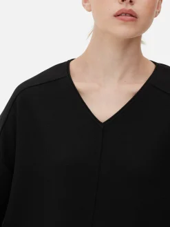 Hauts Et T-Shirts|Primark Haut à Manches Longues Avec Coutures à Coordonner Noir
