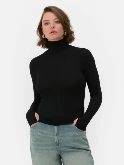 Hauts Et T-Shirts|Primark Haut à Manches Longues Et Col Roulé Rita Ora Noir