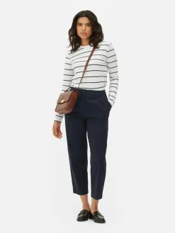 Hauts Et T-Shirts|Primark Haut à Rayures Et à Manches Longues Bleu marine