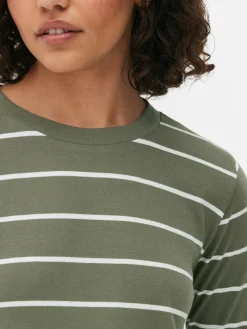 Hauts Et T-Shirts|Primark Haut à Rayures Et à Manches Longues Kaki