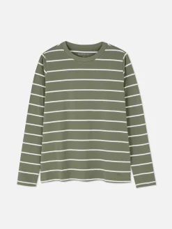 Hauts Et T-Shirts|Primark Haut à Rayures Et à Manches Longues Kaki