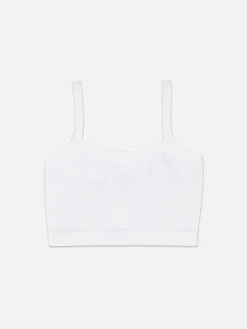 Hauts Et T-Shirts|Primark Haut Court à Texture Côtelée Blanc