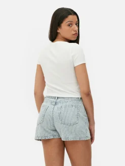 Hauts Et T-Shirts|Primark Haut Court Côtelé Blanc