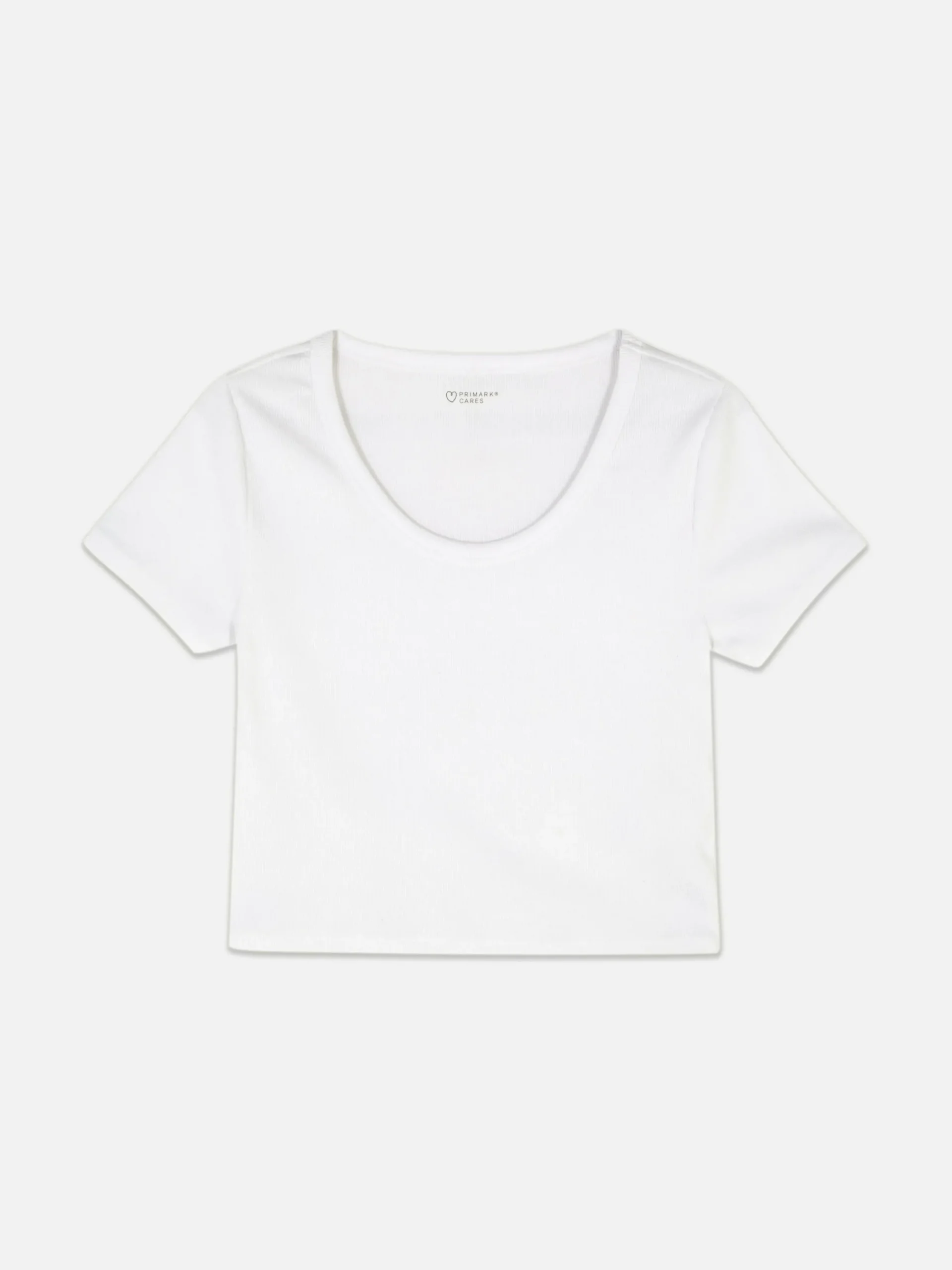 Hauts Et T-Shirts|Primark Haut Court Côtelé Blanc