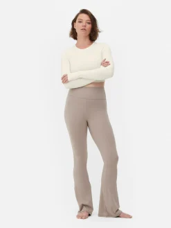 Vêtements De Sport|Primark Haut Court De Sport à Manches Longues En Tissu Ultra-doux Rita Ora Ivoire