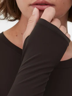 Vêtements De Sport|Primark Haut Court De Sport à Manches Longues En Tissu Ultra-doux Rita Ora Chocolat