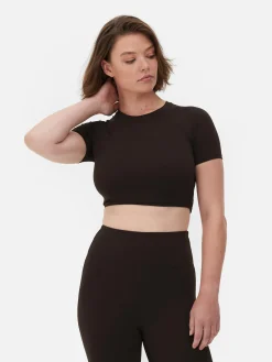 Vêtements De Sport|Primark Haut Court De Sport En Tissu Ultra-doux Rita Ora Chocolat