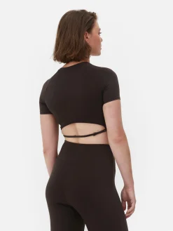 Vêtements De Sport|Primark Haut Court De Sport En Tissu Ultra-doux Rita Ora Chocolat