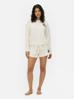 Hauts De Pyjama|Primark Haut De Pyjama à Texture Gaufrée Disney Mickey Mouse Ivoire