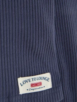 Hauts De Pyjama|Primark Haut De Pyjama En Jersey Côtelé à Manches Longues Bleu marine