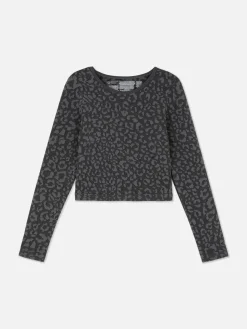 Sweats À Capuche Et Sweat-Shirts|Primark Haut De Sport à Imprimé Léopard Anthracite