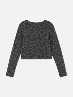 Sweats À Capuche Et Sweat-Shirts|Primark Haut De Sport à Imprimé Léopard Anthracite