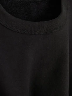 Vêtements De Sport|Hauts Et T-Shirts|Primark Haut Doublé En Molleton à Manches Longues Noir