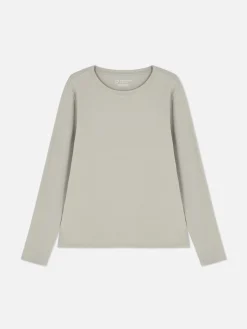 Hauts Et T-Shirts|Primark Haut En Jersey Stretch à Manches Longues Gris