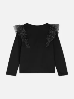 Hauts Et T-Shirts|Primark Haut En Tulle à Manches Longues Et Volants Noir