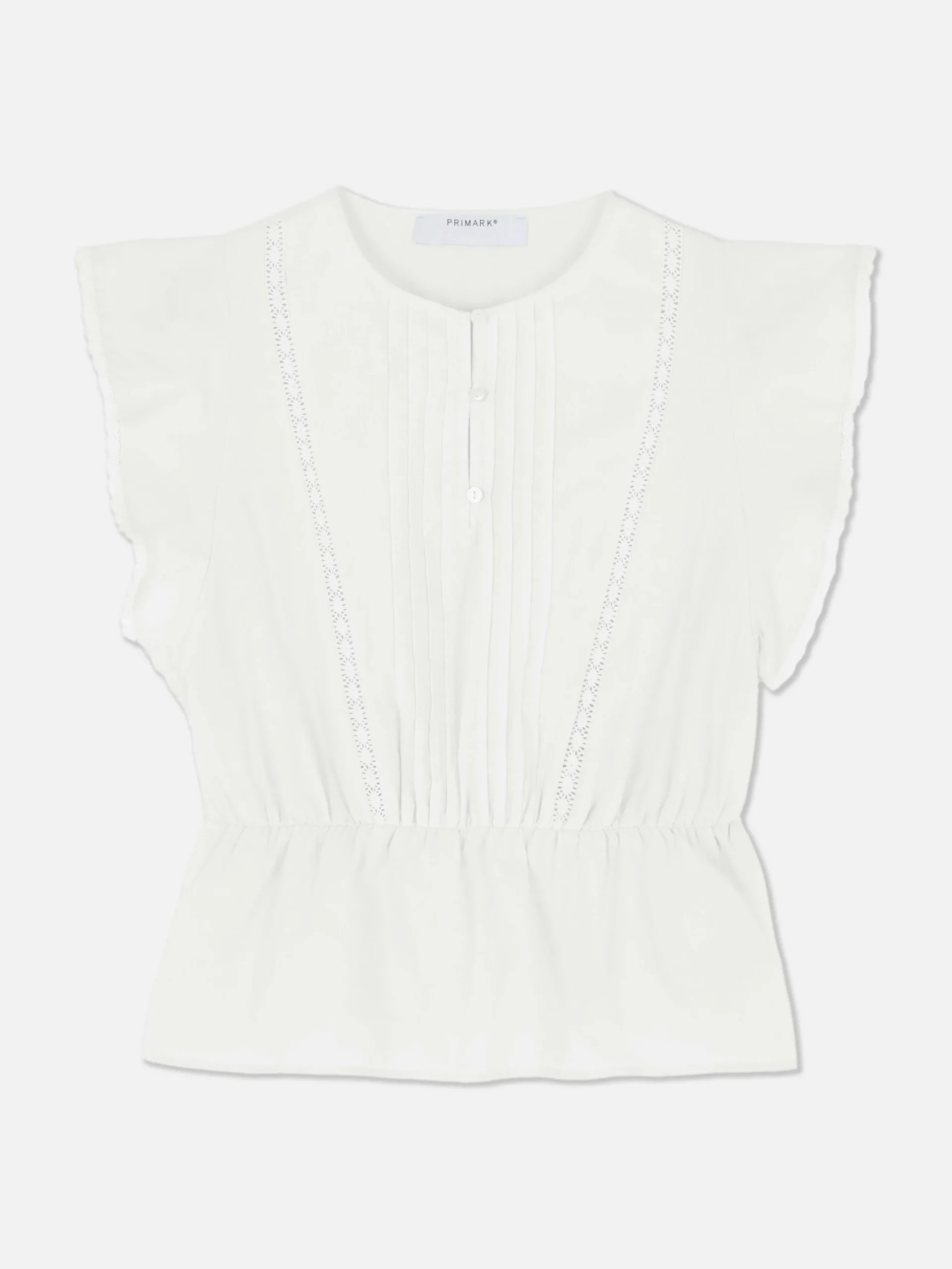 Chemises Et Blouses|Primark Haut Sans Manches En Broderie Anglaise Blanc