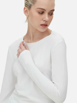 Hauts Et T-Shirts|Primark Haut Stretch à Manches Longues Blanc