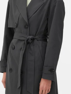 Manteaux Et Vestes|Primark Imperméable à Double Boutonnage Et Ceinture Anthracite
